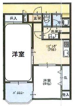 シャトー東香里の間取り