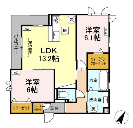 Ｄ－ｓｑｕａｒｅつつじが丘　１号地の間取り