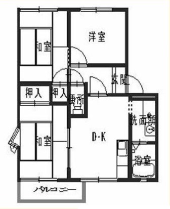 姫路市網干区北新在家のアパートの間取り