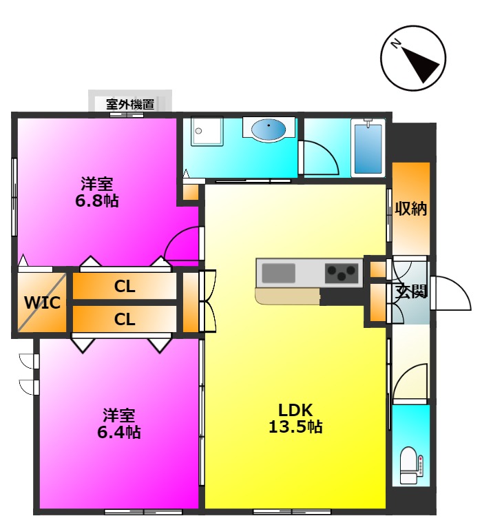 S-room曰佐西館の間取り