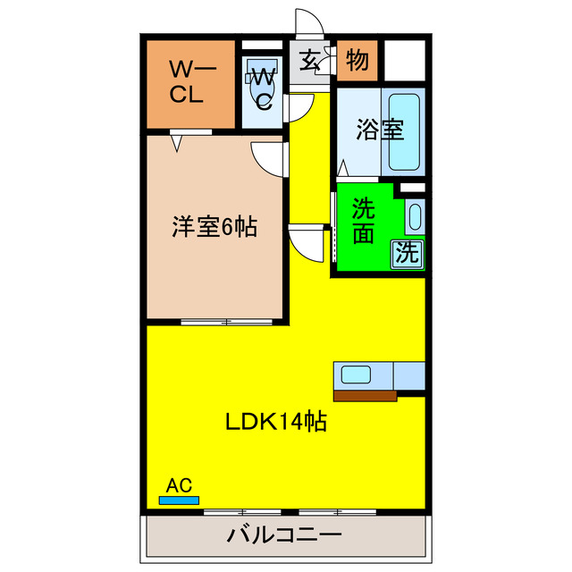 リバーパークＡの間取り