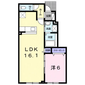 苫小牧市美園町のアパートの間取り