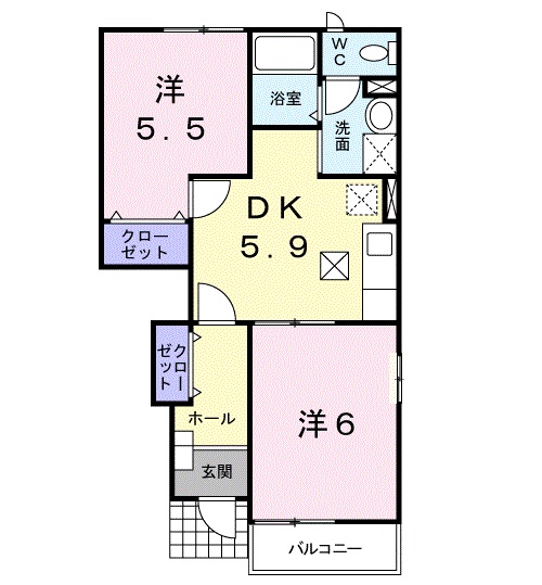 プラシドＢの間取り