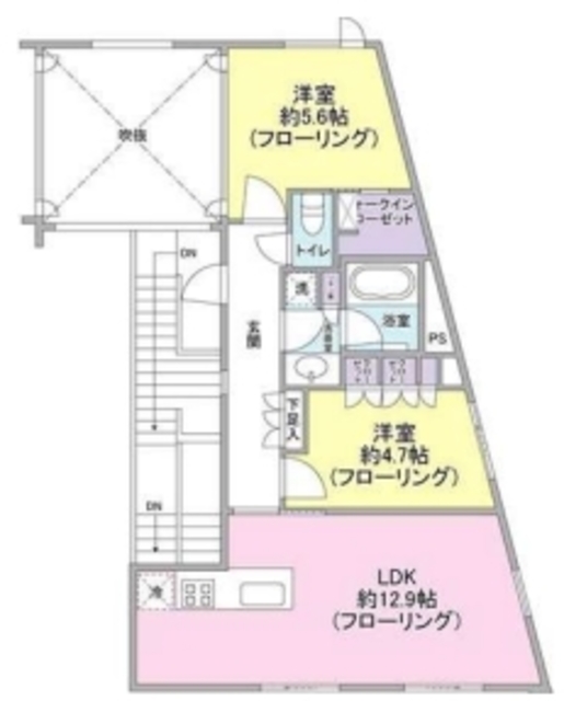 渋谷区代々木のマンションの間取り