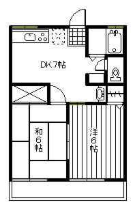 メゾンリバーサイドEの間取り