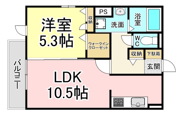 D-ROOM浜町IIA棟の間取り