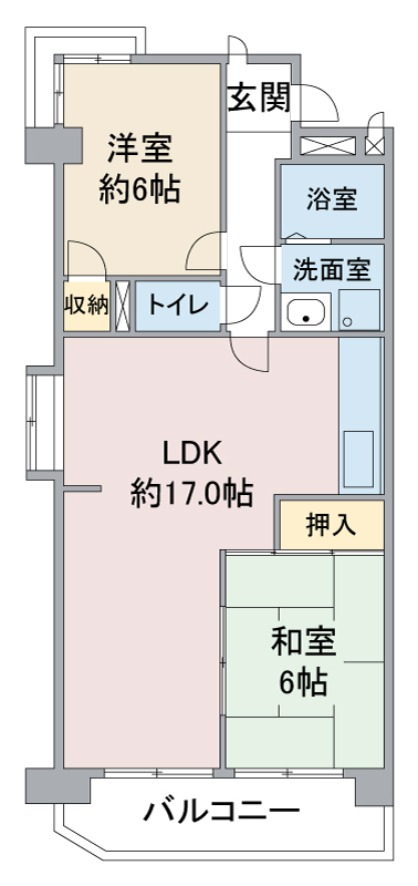 ユニーブル第７植田の間取り