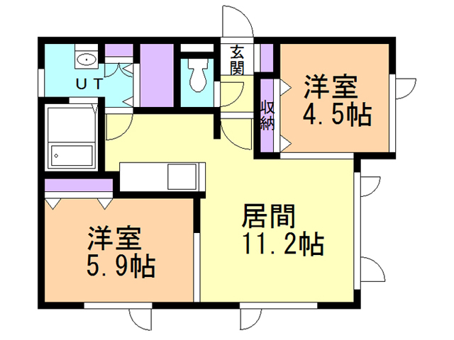 オーラムハイツルミネの間取り