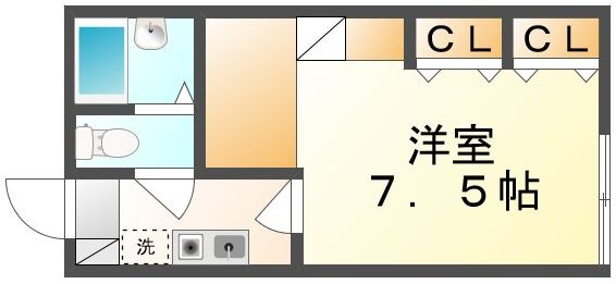 高松市川島東町のアパートの間取り