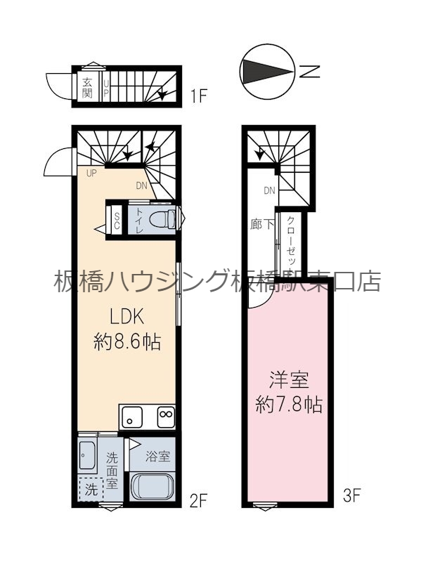 板橋区徳丸のアパートの間取り