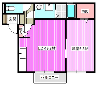 【橿原市豊田町のアパートの間取り】