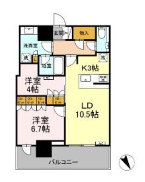 ザ・タワー十条の間取り