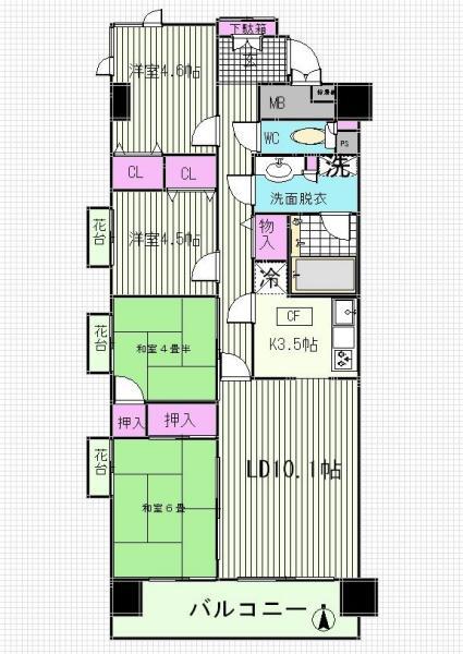 西葛西パークファミリアの間取り