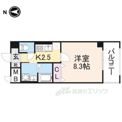 枚方市岡東町のマンションの間取り