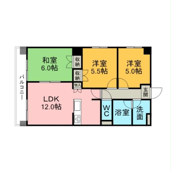 高浜市青木町のマンションの間取り