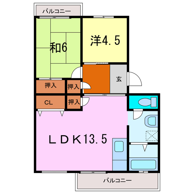 【コーポ末広の間取り】