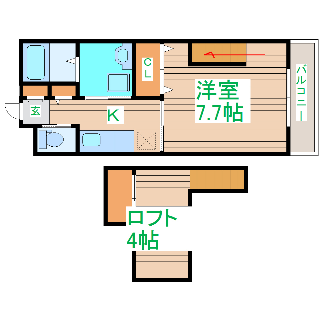 ブランニューII番館の間取り