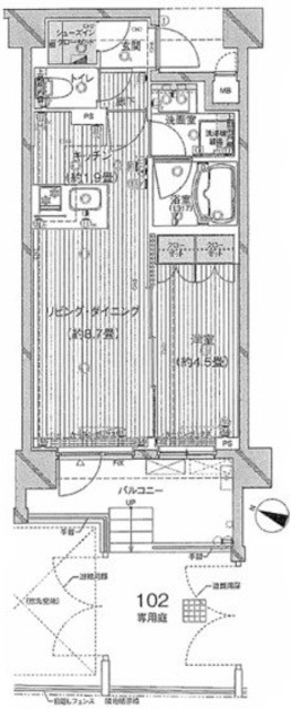 【レジデンシャルステート中野富士見町の間取り】