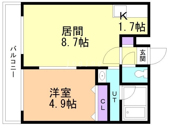 札幌市北区麻生町のマンションの間取り