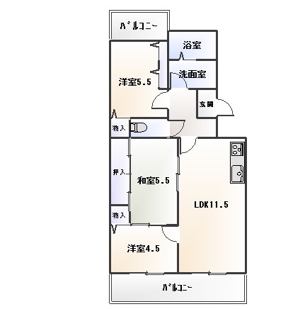 コンフォールカヤノの間取り