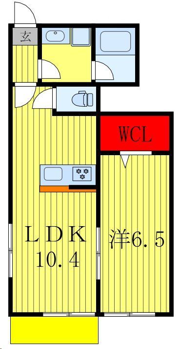 柏市ひばりが丘のアパートの間取り