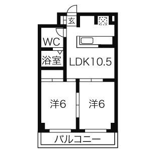 名古屋市中川区松重町のマンションの間取り