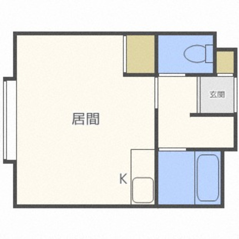 札幌市南区川沿六条のマンションの間取り