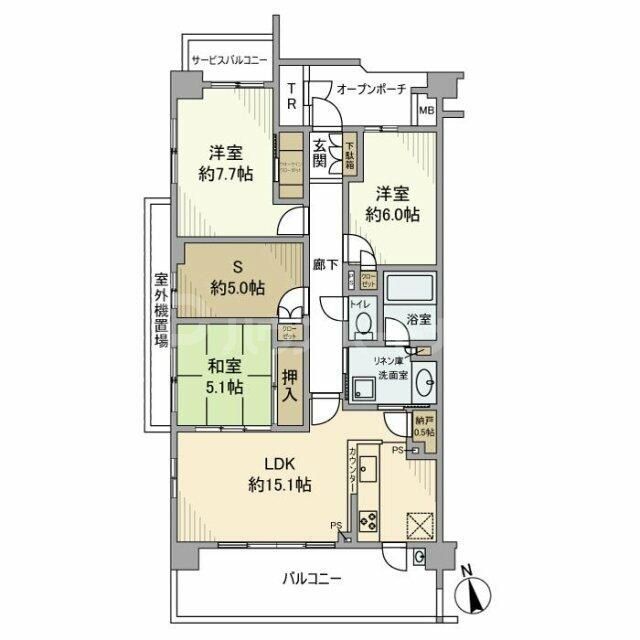 プラウド柏ディアージュの間取り