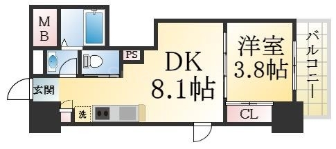 クローバー・マーレ神戸の間取り