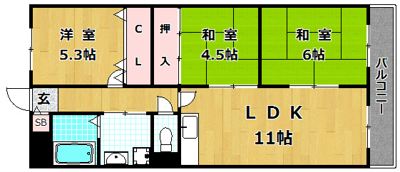 枚方壱番館の間取り