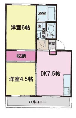 柳橋東和マンションＡの間取り