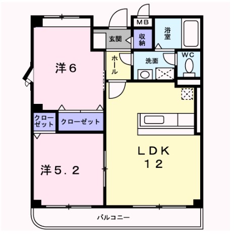 ベルアルモニー２番館の間取り