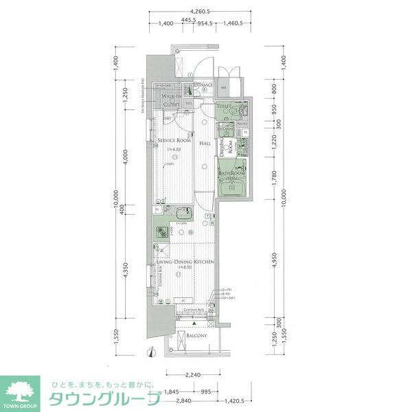 名古屋市中区丸の内のマンションの間取り