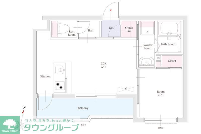 リアンレガーロ雑餉隈駅IIの間取り