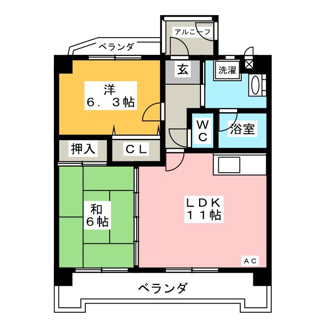 オーキッドマンション柱町の間取り