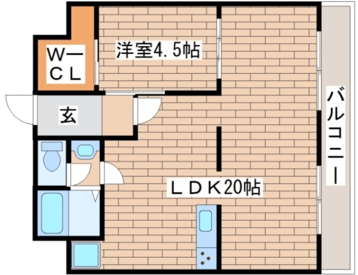 神戸市西区枝吉のマンションの間取り