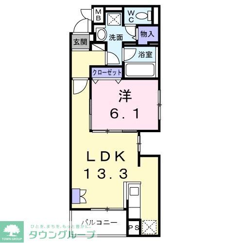 川崎市幸区鹿島田のマンションの間取り