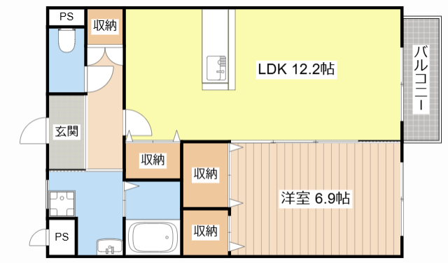 甲賀市水口町名坂のアパートの間取り