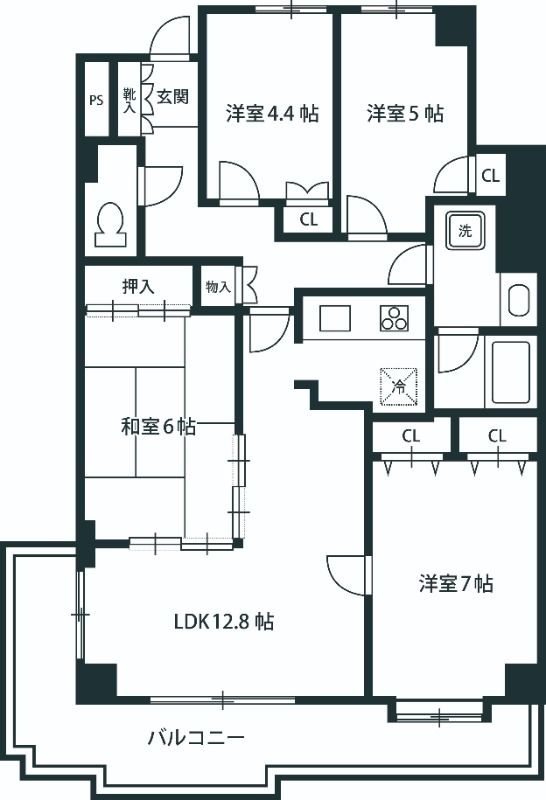 コスモ南柏の間取り