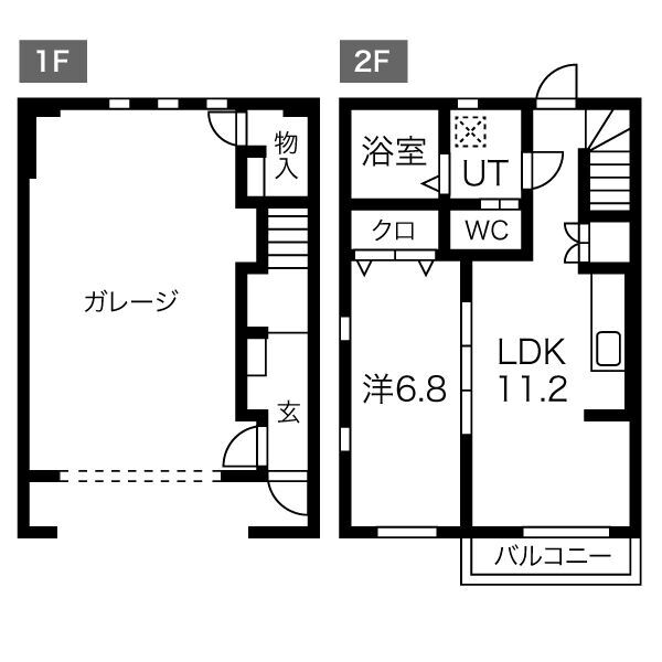 八王子市左入町のアパートの間取り