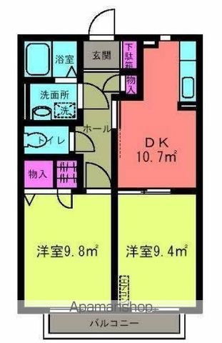 カーサ・ベルデB_間取り_0