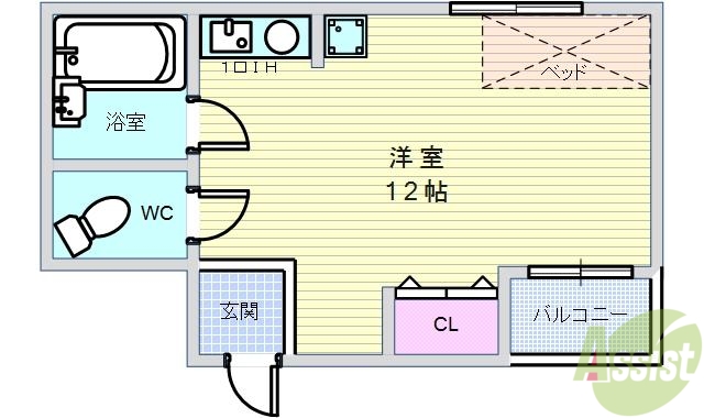 メゾンド服部豊の間取り写真