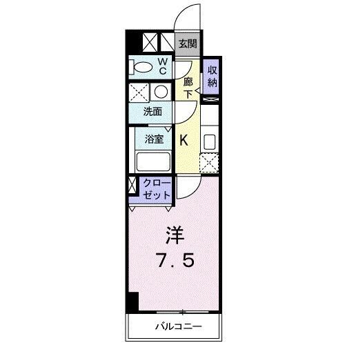京急空港線 大鳥居駅 徒歩5分 4階建 築20年の間取り写真
