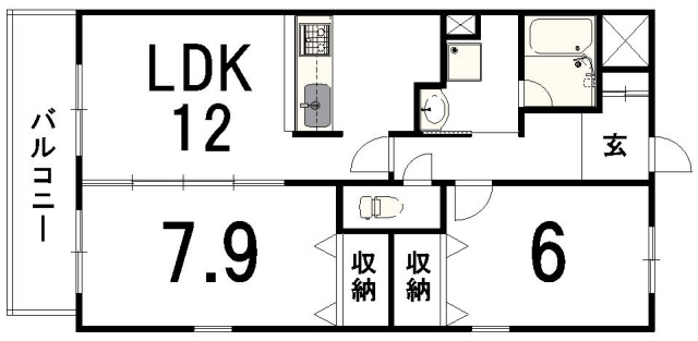 【ベリエ茶五の間取り】