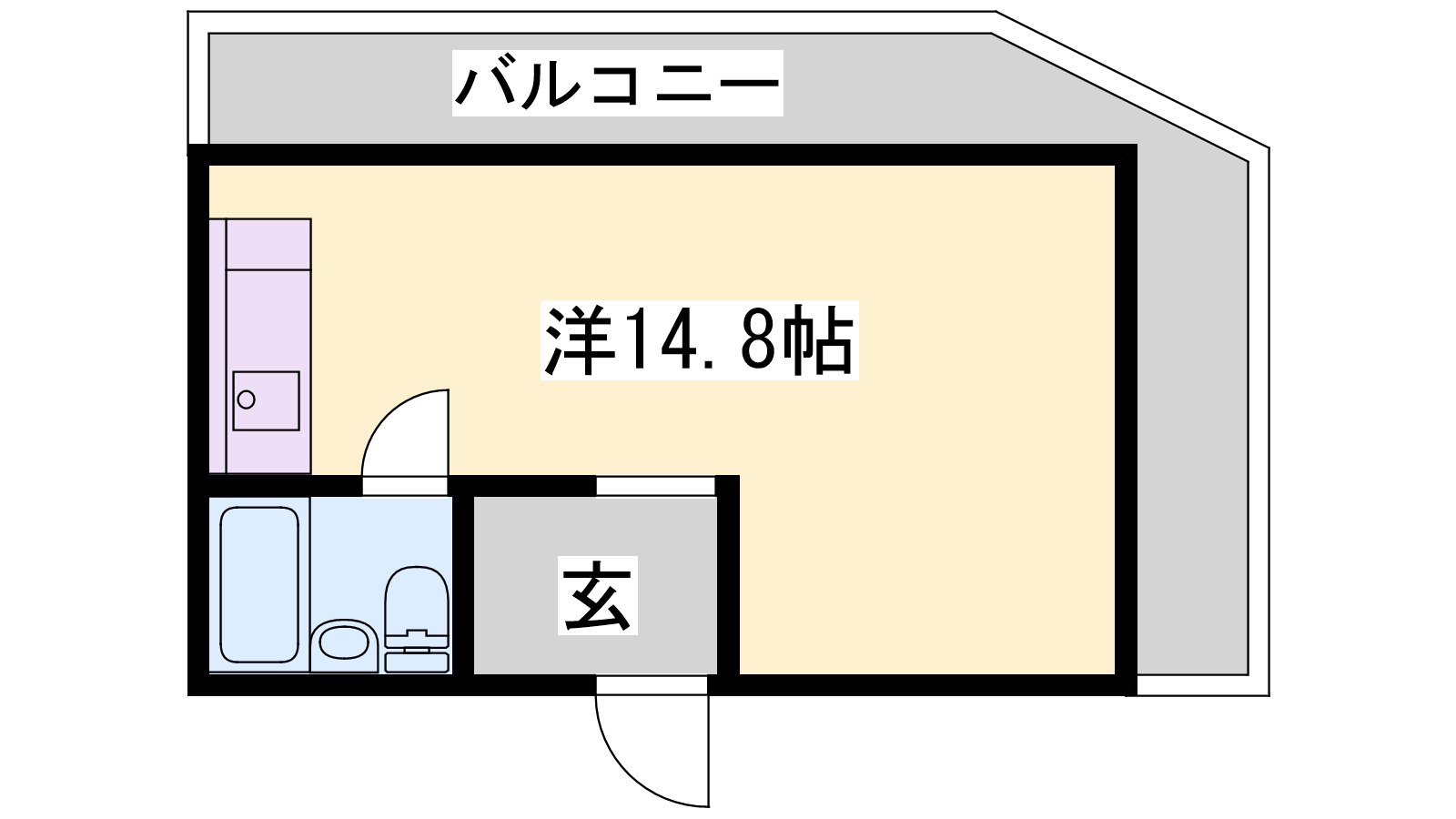 姫路市安田のマンションの間取り