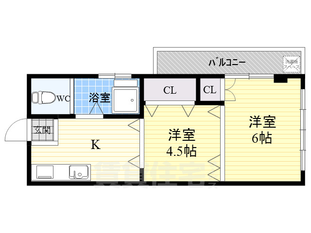 絹敏マンションの間取り