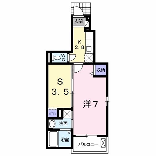 【北九州市小倉南区朽網東のアパートの間取り】