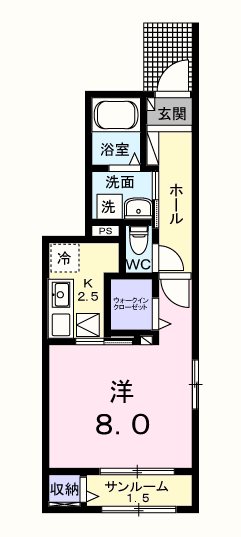 福生市本町のアパートの間取り