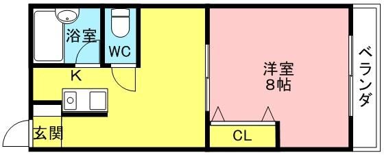 【ブルーハイツ塩屋の間取り】