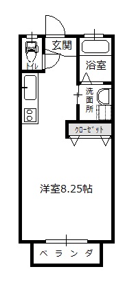 大田原市末広のアパートの間取り